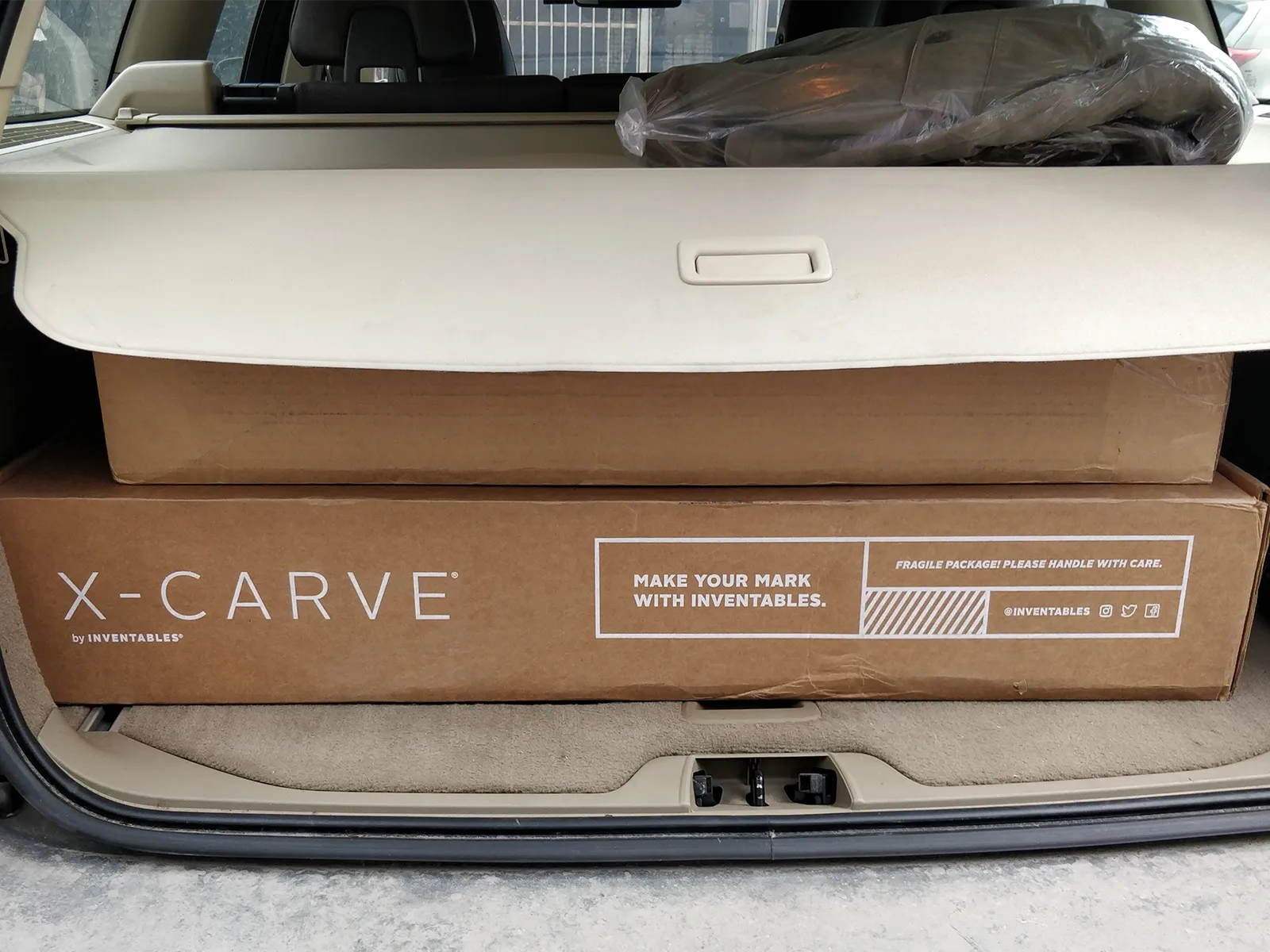 X-Carve в багажнике машины